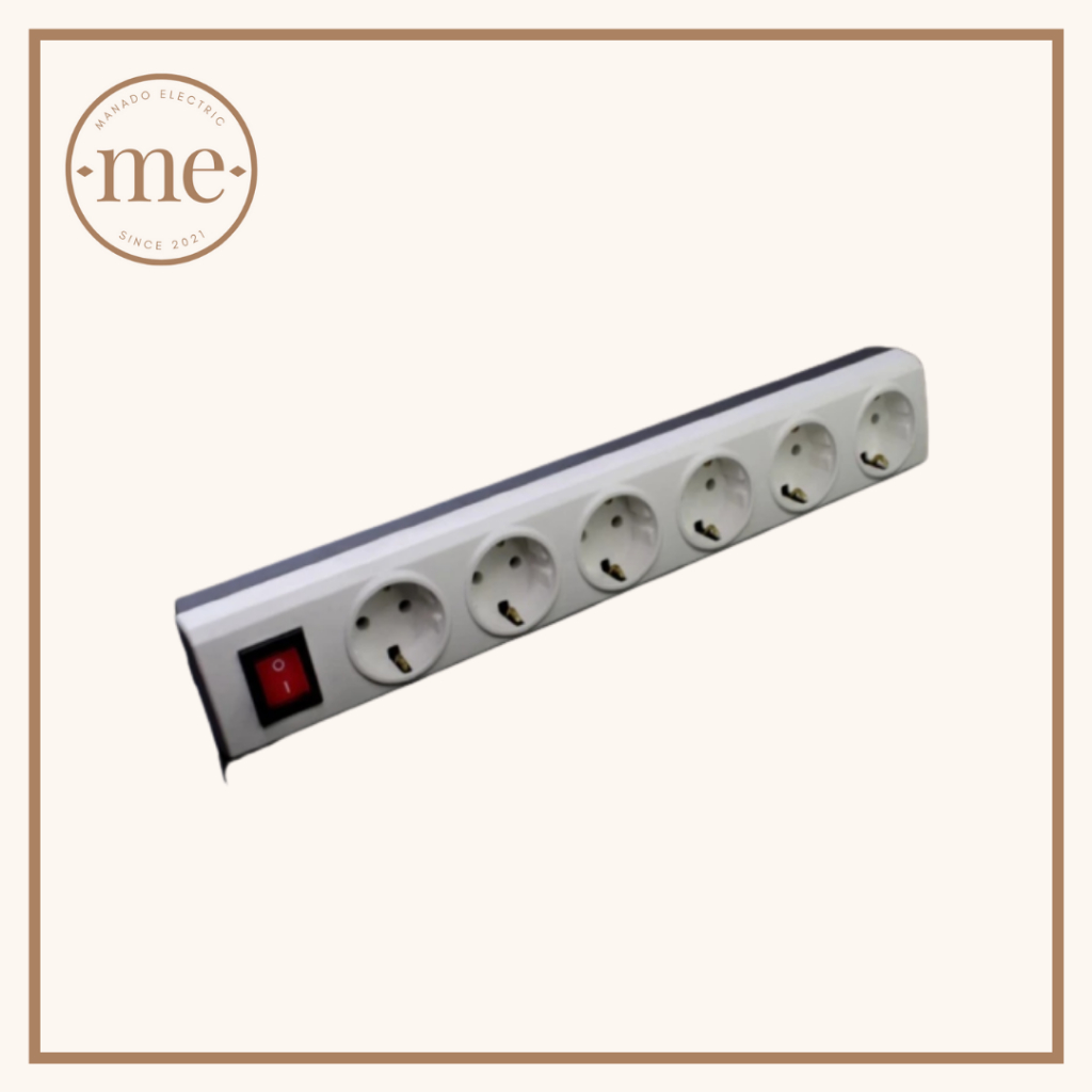 Stop Kontak 6 Lubang Non CP + Switch Broco 15461
