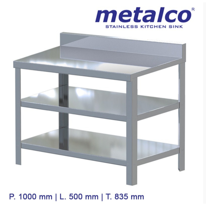 TERMURAH Meja Stainless Steel Metalco MT3 850 MEJA DAPUR