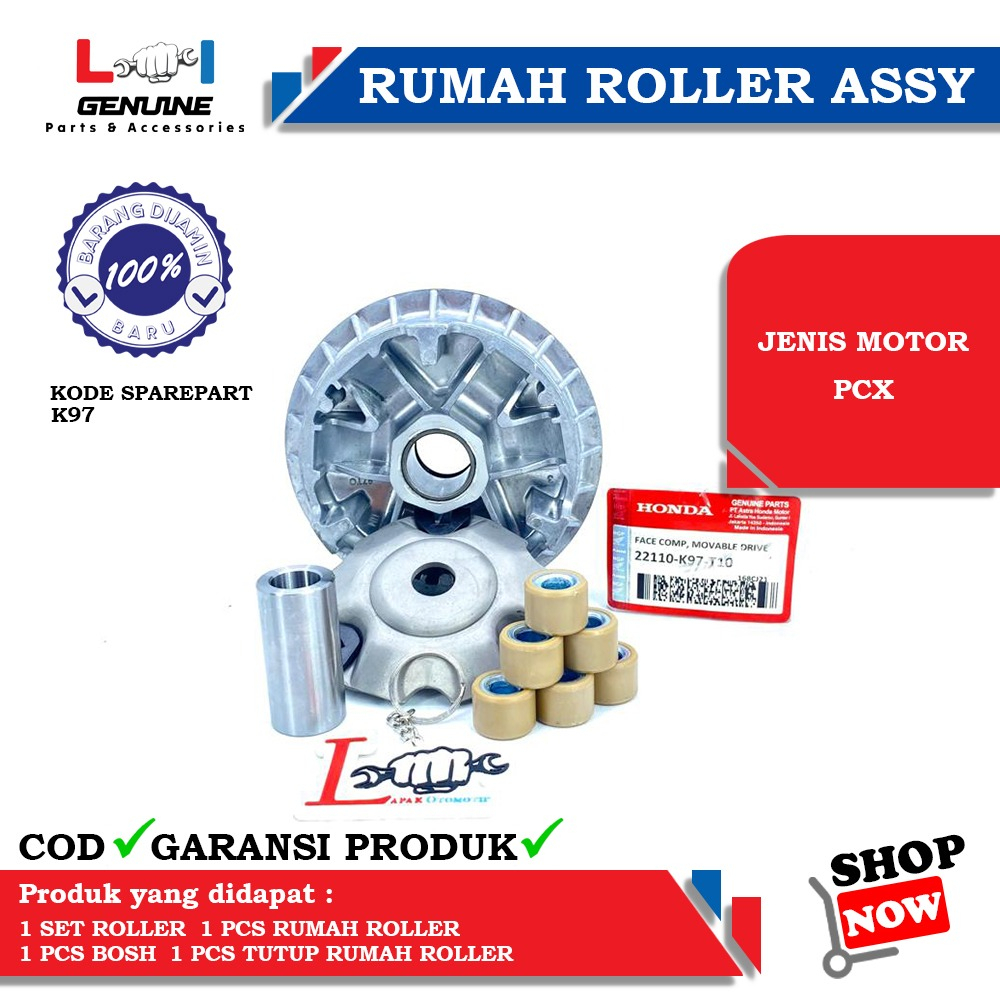 -LOI- RUMAH ROLLER ASSY SET PCX 125 ,PCX 150 ,PCX 160