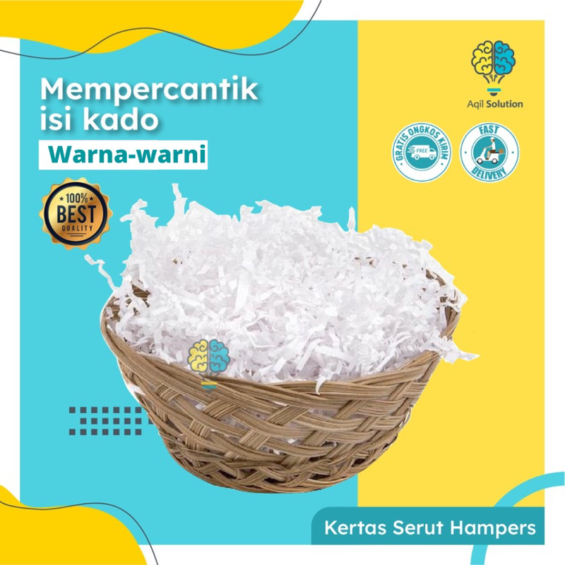 (100 GR) Kertas Serut Hampers MURAH / Shradded Paper / Kertas Cacah / Parcel Gift, Kado