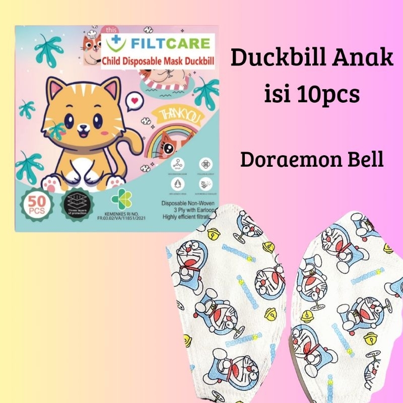 MASKER DUCKBILL ANAK ONCARE MOTIF BOYS MIX CAMPURAN ISI 10PCS 3-10TAHUN