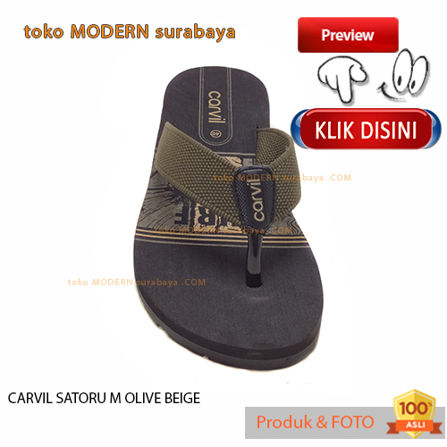 Sandal pria casual sendal jepit spons tali webbing CARVIL SATORU M