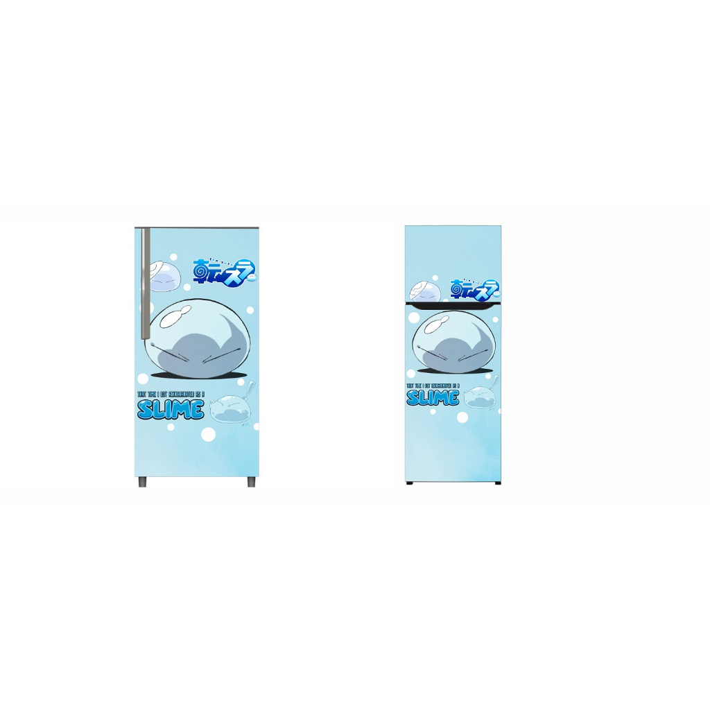 Stiker Kulkas Untuk 1 Pintu Dan 2 Pintu Motif Anime Keren Rimuru Tempest Slime Bahan Vinil Doff Bisa