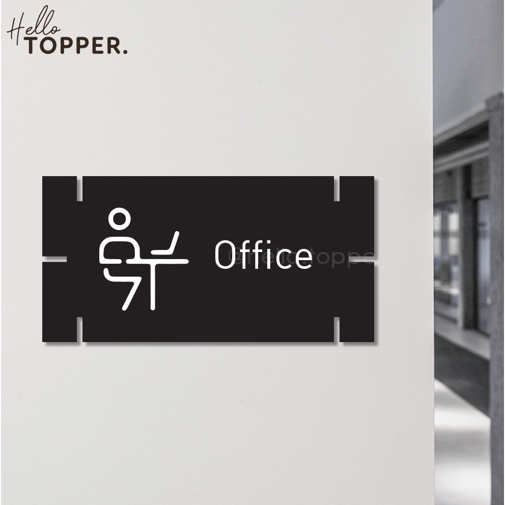 

Office Kantor Signage Acrylic Sign Board Akrilik Papan Label Puzzle