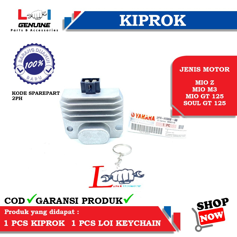 -LOI- KIPROK REGULATOR MIO M3, MIO Z, MIO GT 125, SOUL GT 125, FINO FI 125, XRIDE 125 2PH