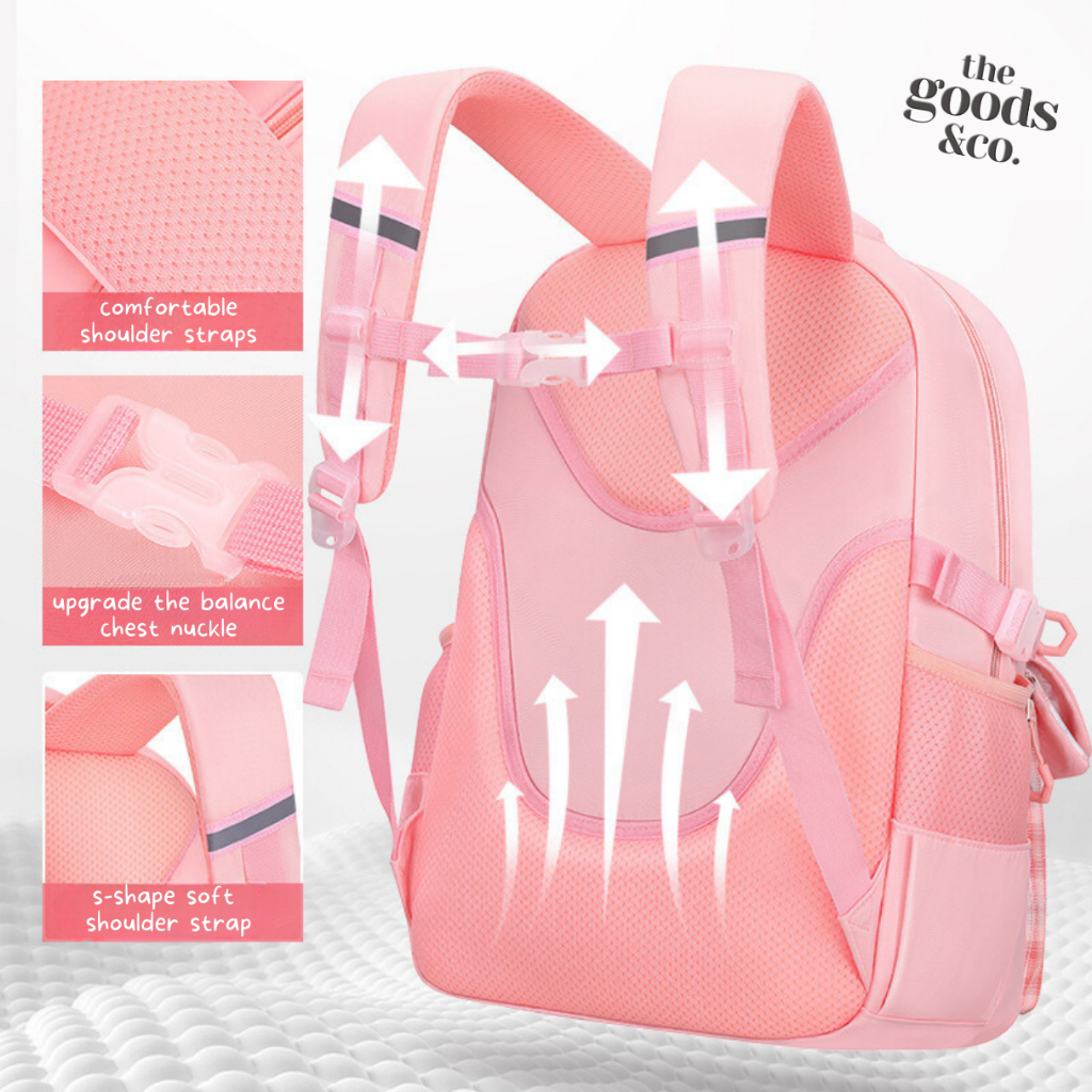 𝐆𝐨𝐨𝐝𝐬𝐂𝐨 Tas Ransel Sekolah Anak Perempuan Tas Sekolah Anak Model Korea Import Tas Ransel Wanita Backpack Korean Fashion