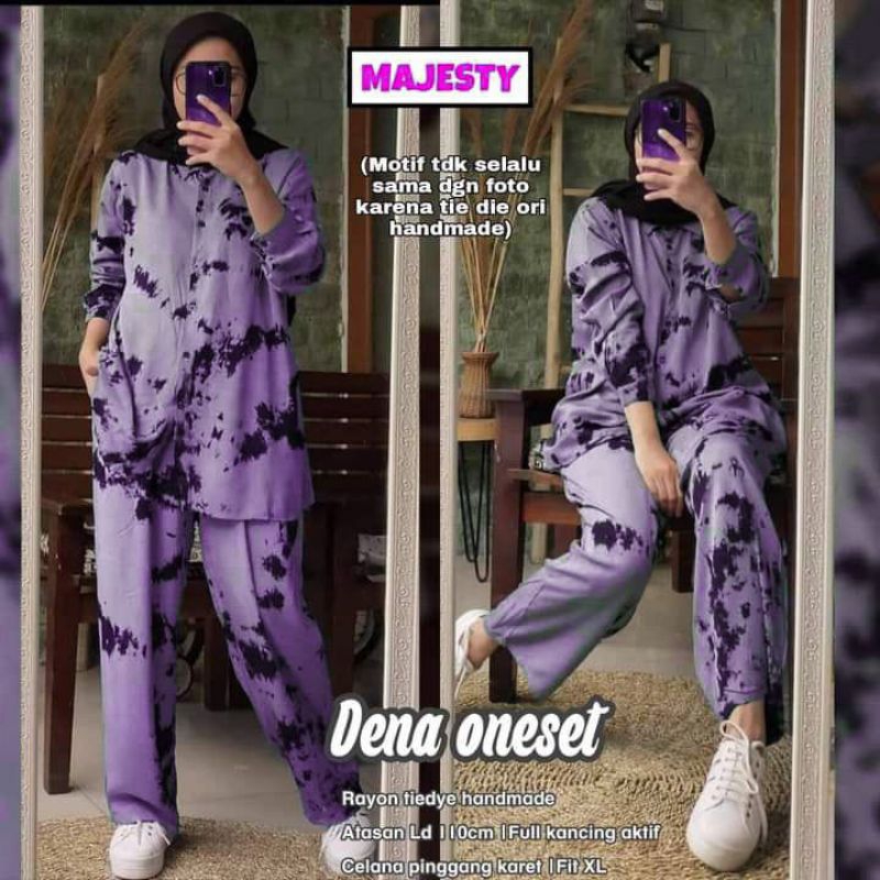 [BISA COD]setelan tiedye lengan panjang/set tie dye grey lengan panjang full kancing /setelan tie dye terlaris