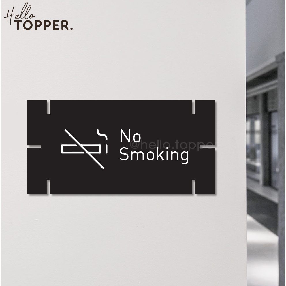 

No Smoking Signage Acrylic Sign Board Akrilik Papan Label Puzzle