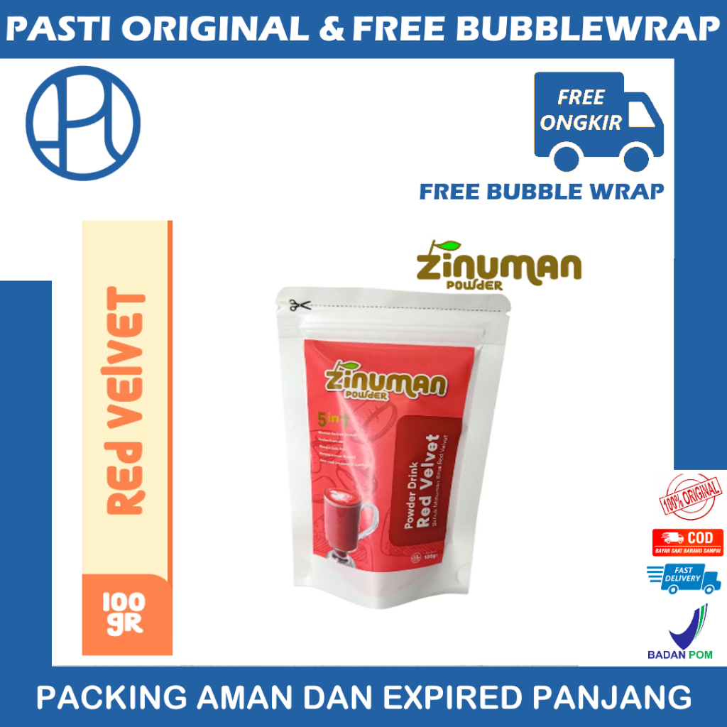 ZINUMAN POWDER RASA RED VELVET 100gr