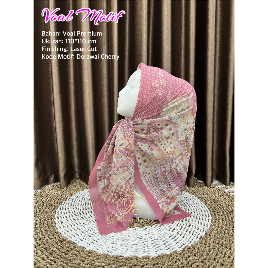 Kerudung Segiempat Motif Deenay Adeeva Lasercut Hijab Segi Empat Motif Jilbab Denay Nayla Hija'b