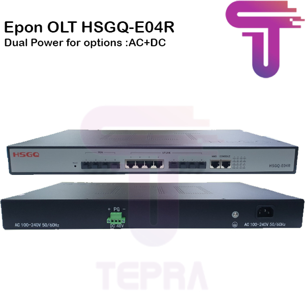 OLT HSGQ-E04R | OLT EPON 4PON 1G Uplink AC + DC | OLT 4 PON 1 G