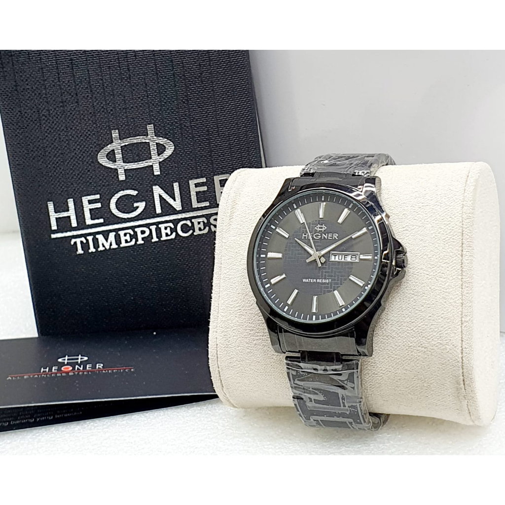 Jam Tangan Hegner 3901 Fashion Pria Branded Rantai Stainless Steel Original Watch