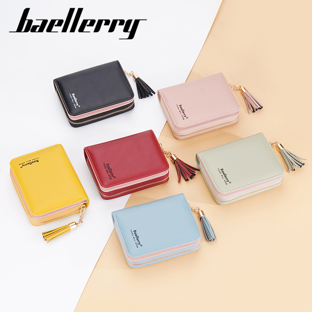 BAELLERRY N3244 Dompet Wanita Kecil Dompet Lipat Bahan Kulit PU Leather Premium WATCHKITE WKOS