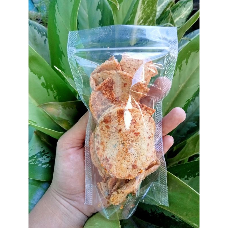 

kripik basreng/basreng koin pedas daun jeruk kemasan 50gr