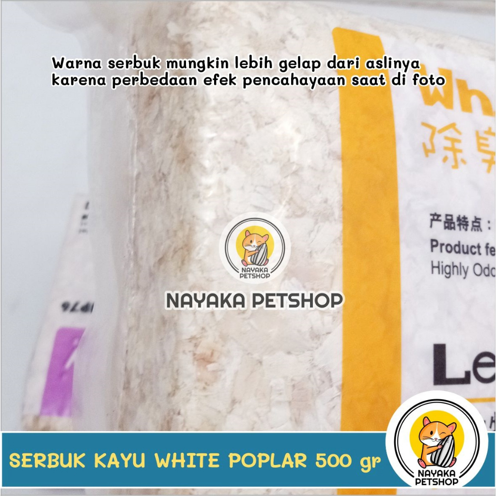 Serbuk Kayu Hamster WANGI BEBAS DEBU Jolly White Poplar 500 gr Wood Chips Alas Kandang Bedding Serutan Kayu Hewan Marmut Landak Mini Tupai Gerbil Tikus