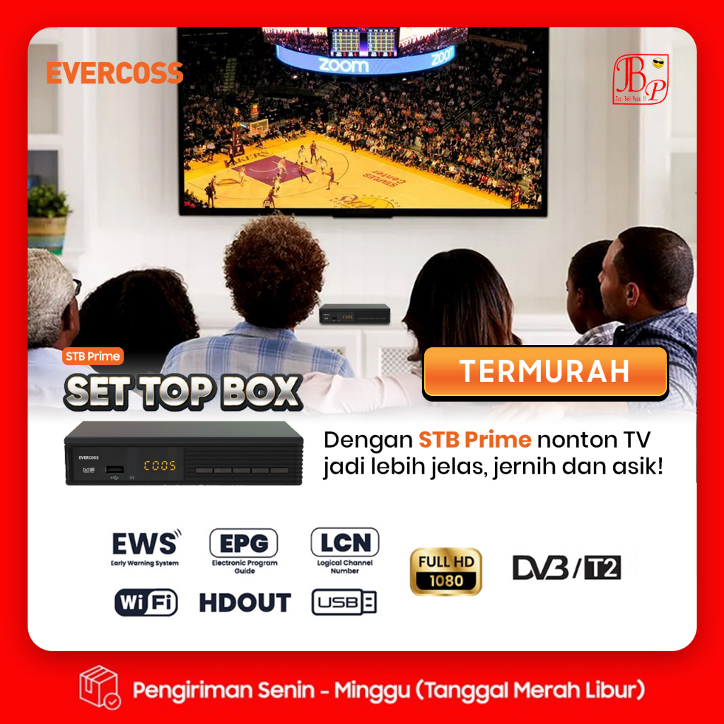 EVERCOSS SET TOP BOX STB PRIME DIGITAL TV RECEIVER GARANSI RESMI