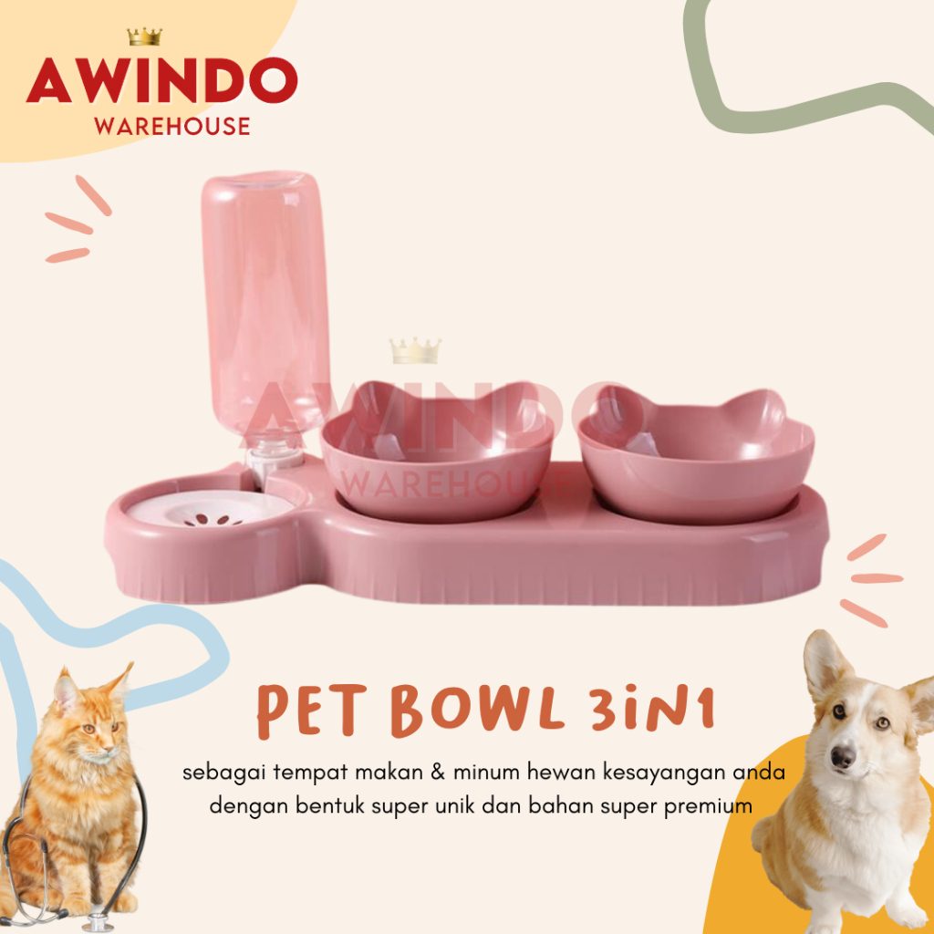 PLATE 23 - Premium Tempat Piring Pakan Minum Makan Kucing Anjing Kelinci Pet Feeder Plate