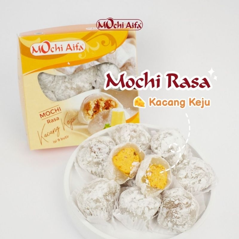 

Mochi Aifa rasa Kacang Keju di balut sagu