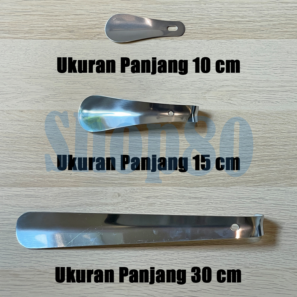 Sendok Sepatu Stainless Alat Bantu Pakai Shoe Horn Shoes Spoon Shoehorn Metal Logam Besi