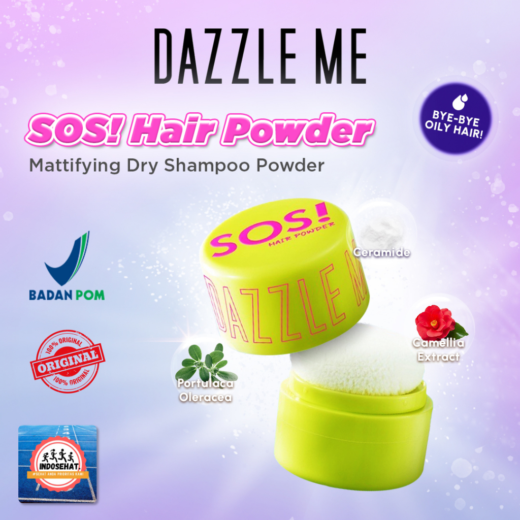 DAZZLE ME SOS Hair Powder - Bubuk Bedak Perawatan Pelembut Penghalus Kulit Kepala Rambut Berminyak Lepek