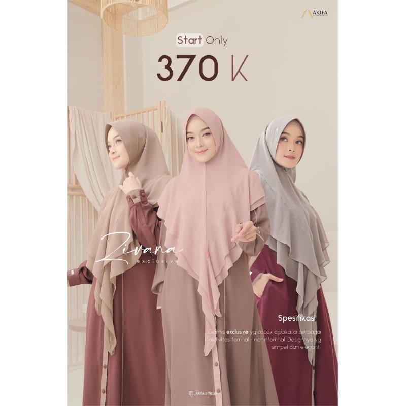 ZIVANA by AKIFA#Gamis Ready Siap Kirim#Gamis Mom#Akifa Terbaru