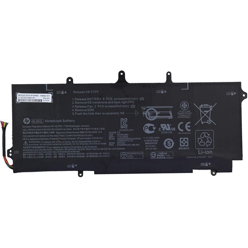 Baterai BL06XL for Hp elitebook folio 1040 G0 G1 G2 HSTNN-IB5D HSTNN-W02C