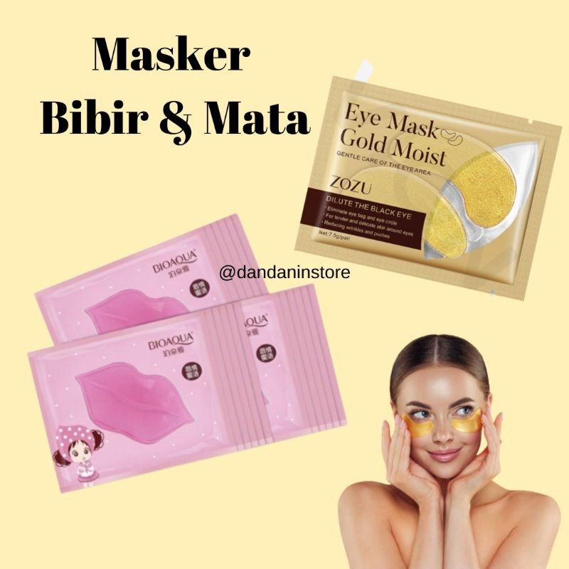 Masker Bibir dan Masker Mata Kecantikan Wajah Wanita