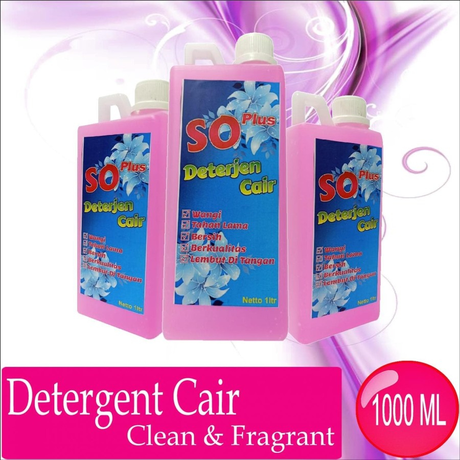 Deterjen cair SOplus Pink rose Standart Laundry - Netto : 1000 ML