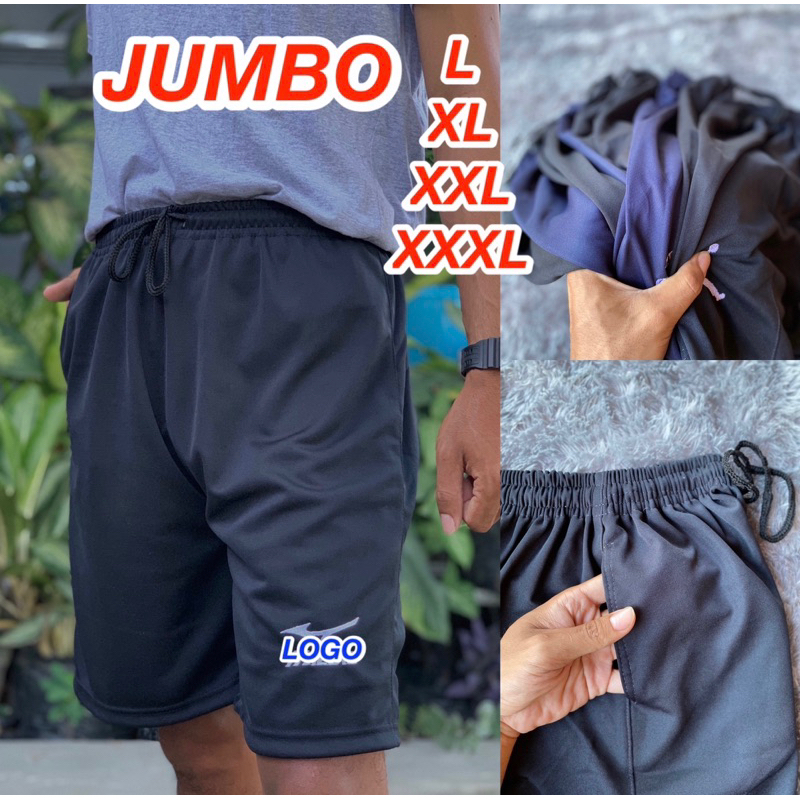 CELANA KOLOR PENDEK PRIA OLAHRAGA (1kg=6pcs) Size JUMBO XXL XL L / Bola Voli Badminton