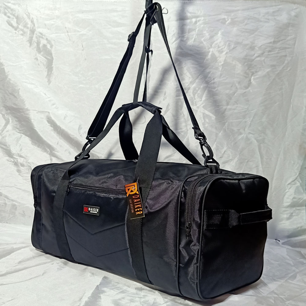 Tas Pakaian Premium  Travel bag Daiker Tabung A-R OO1 Black  Tas mudik Jumbo 60LITER