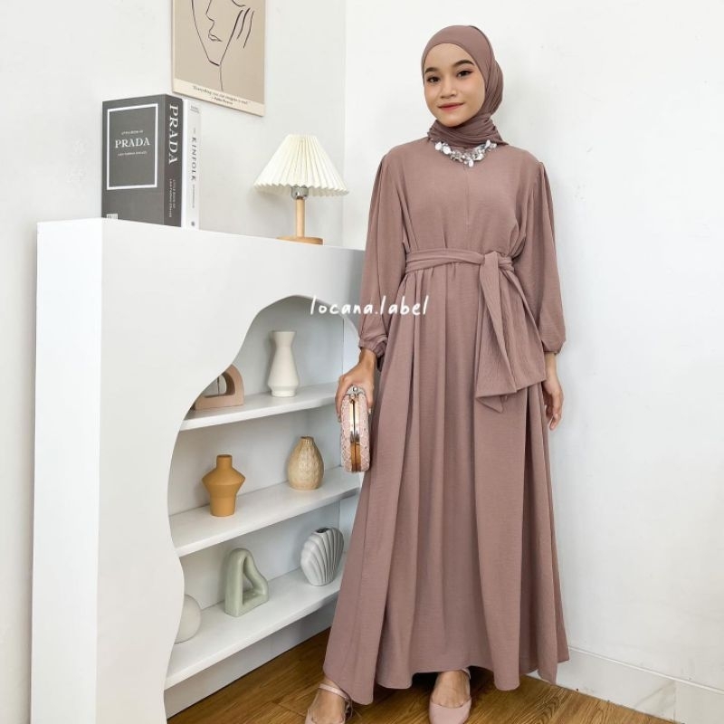 RALINE DRESS MAXY CRINKLE AIRFLOW/AMARA DRESS POLOS KEKINIAN/GAMIS MUSLIM WANITA TERBARU/GAMIS MODERN/FAR MOSLEM LSTORE