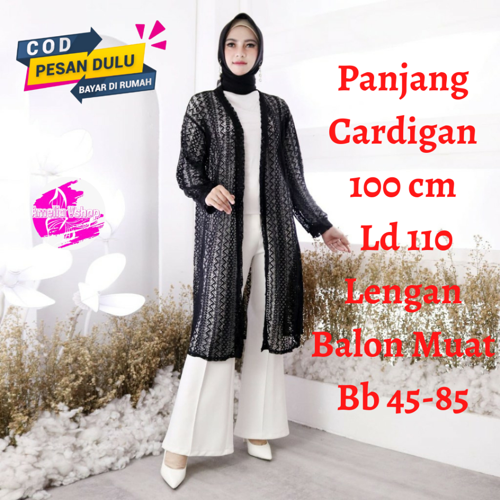 BUSANA PANTAI WANITA CARDIGAN PANJANG - OUTER BAHAN BRUKAT , SANGAT ADEM DAN NYAMAN DI PAKAI