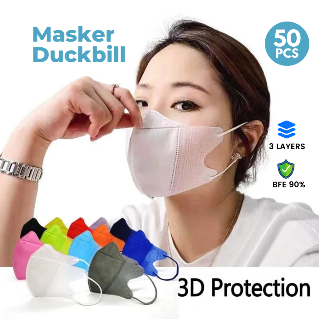 TRS - Masker duckbil 3 Ply isi 50 disposable Masker Earloop