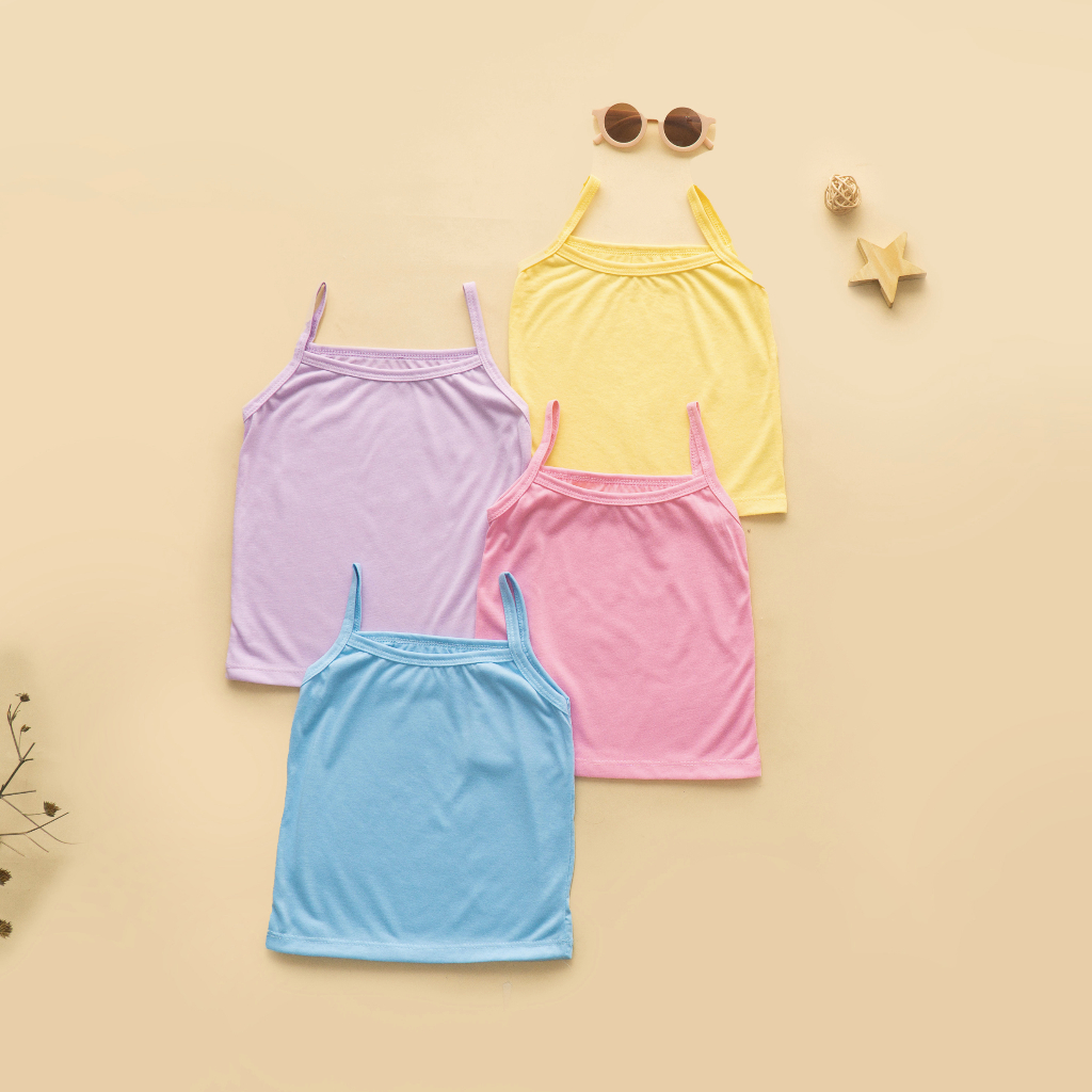 ( ISI 4 PCS) Tanktop Anak Perempuan / Bayi Perempuan/ Baju Dalam Anak/ Singlet Anak / Dalaman Anak / Daleman Anak/ Atasan Anak Perempuan / Baju Anak Perempuan