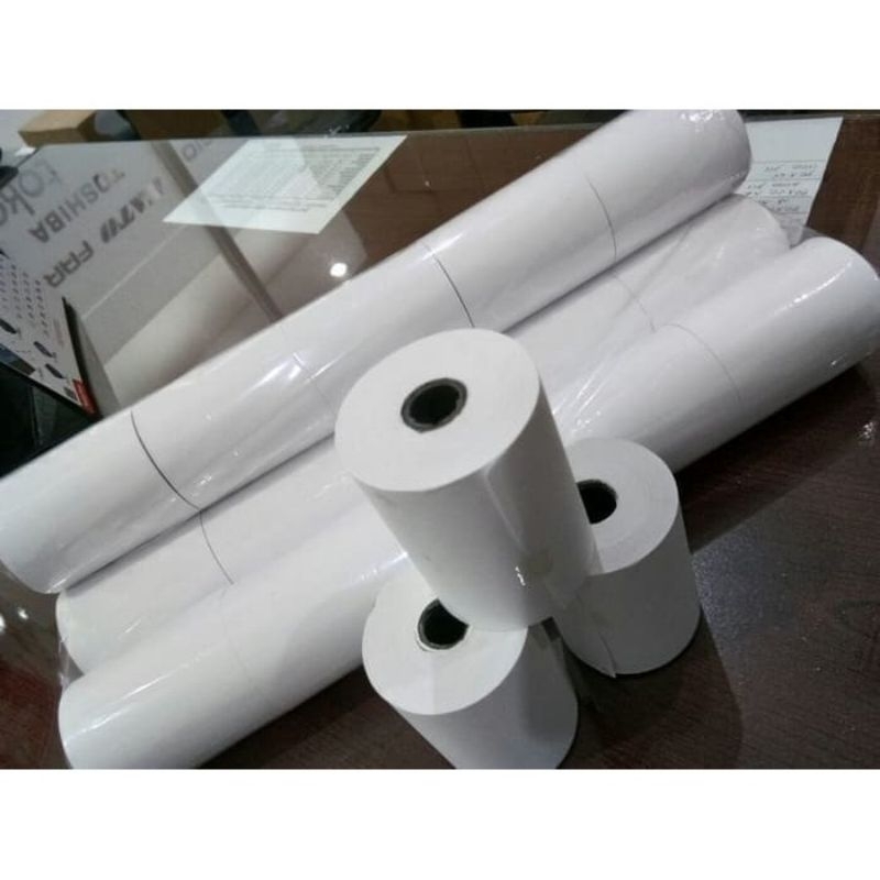 

Kertas Struk Kasir Register Roll/Paper Roll/Telestruk Forte 75x65mm 1 ply (10 Roll)