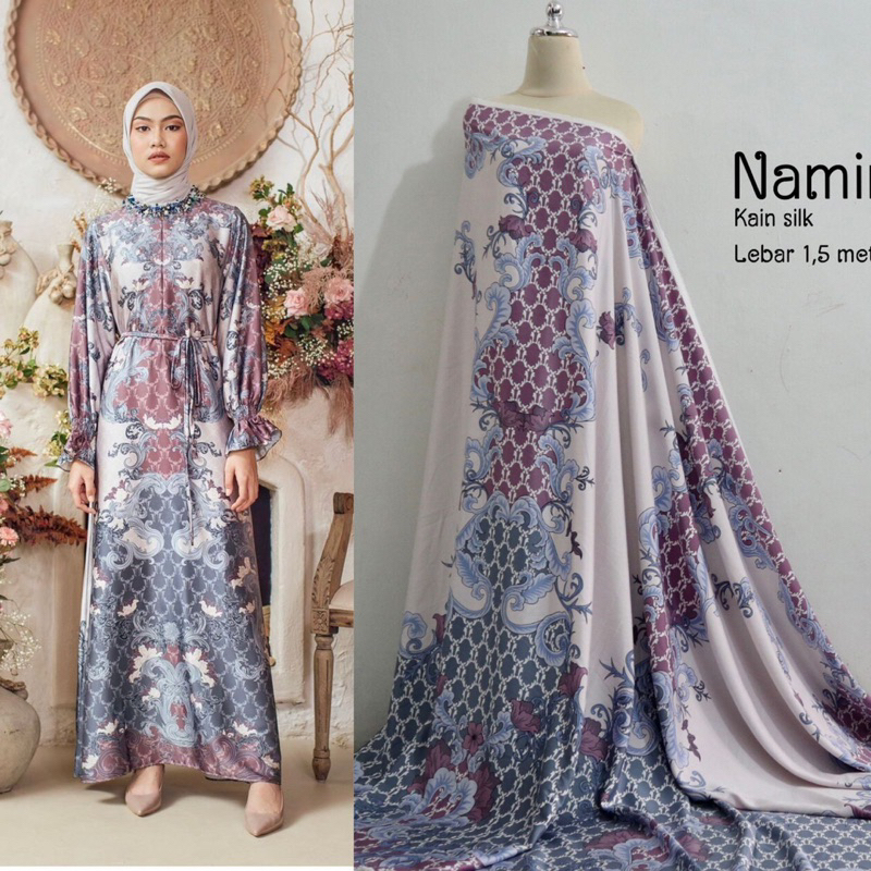 Bahan Kain Diorsilka Namira Dress / bahan gamis seragam sarimbit / kain meteran murah / maxmara