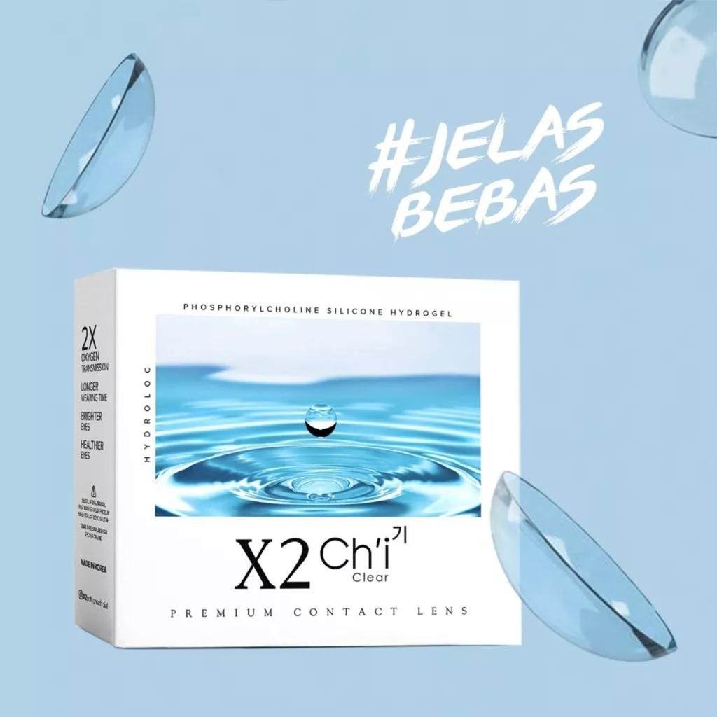 SOFTLENS BENING X2 CHI CLEAR PREMIUM FREE LENSCASE / SOFLENS / SOFTLEN / X2 CHI CLEAR / X2 CH'I CLEAR / X2 CH-I CLEAR / X2 CHI BENING / SOFTLENS BENING PREMIUM / SOFTLENS CLEAR