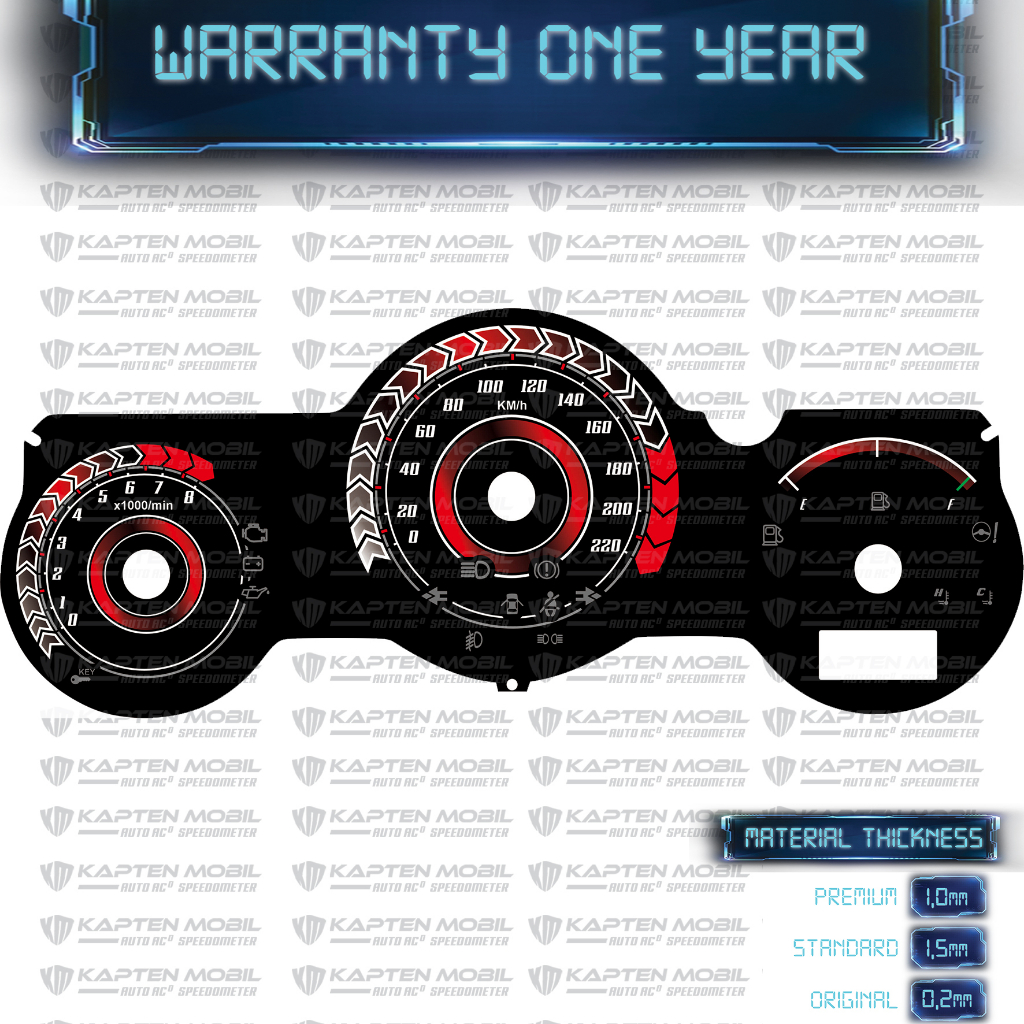 Custom Panel Speedometer Jazz Mobil GD 1, GD 2, GD 3 Black Speed