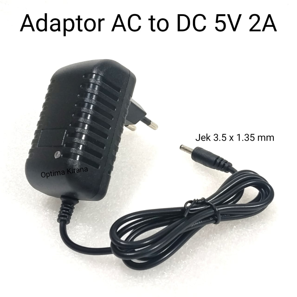 ADAPTOR POWER SUPPLY EU AC 220V TO DC 5V 2A jek 3.5x1.35mm 5V 2000mA