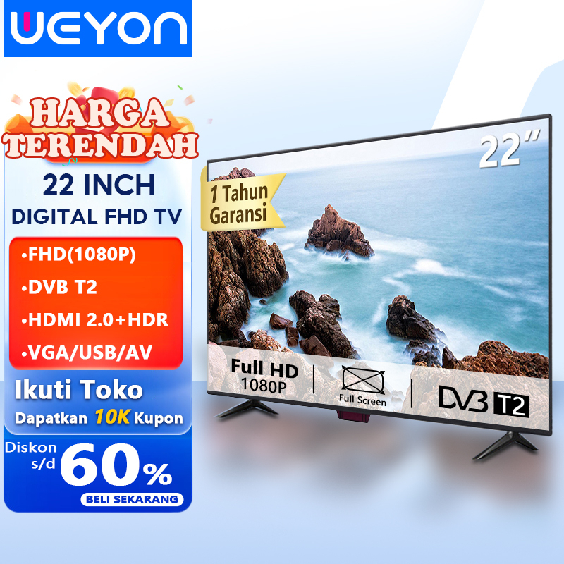 Weyon Sakura TV LED 22 inch HD Ready Digital Televisi (TCLG-S22DNEW)