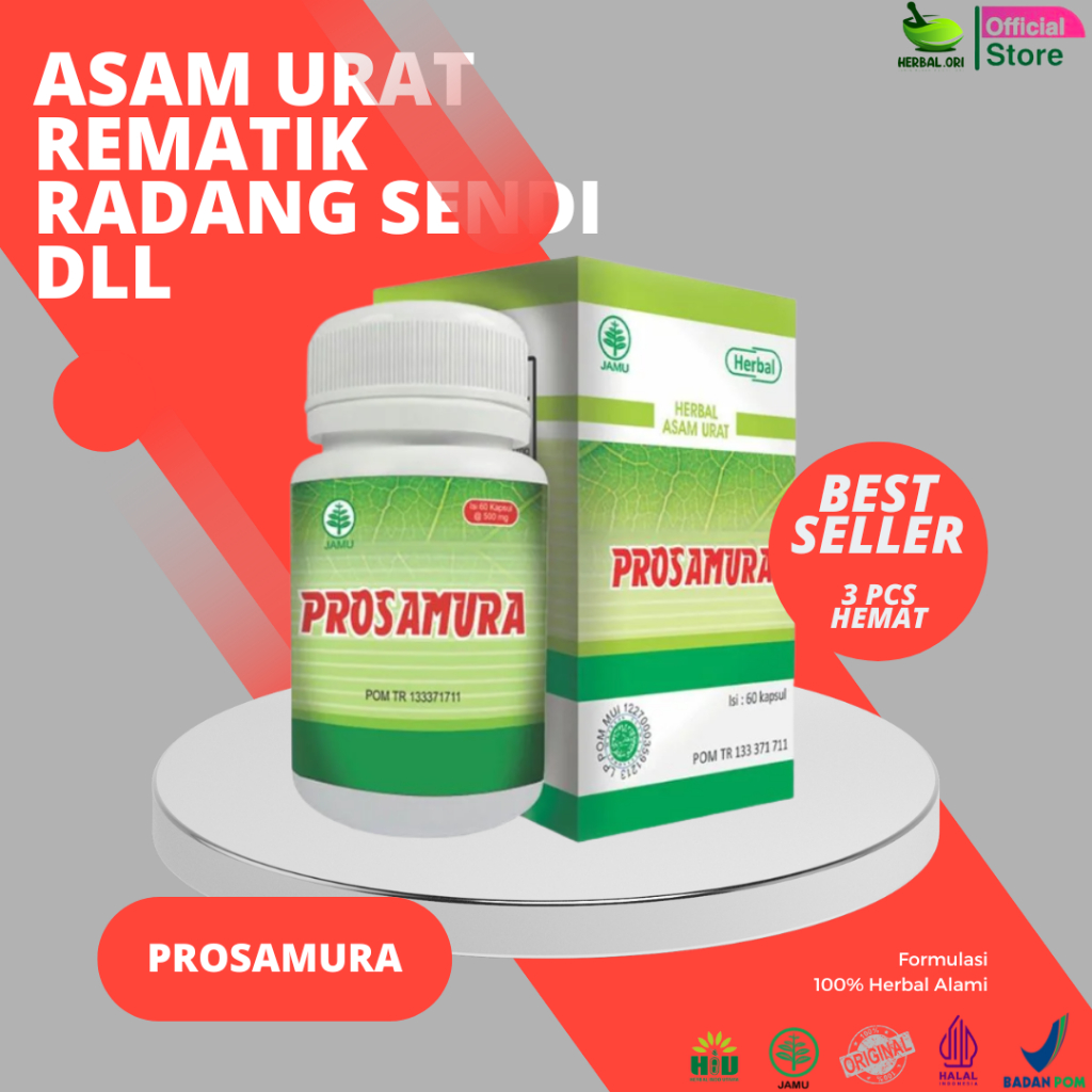

HIU PROSAMURA obat herbal asam urat rematik Original