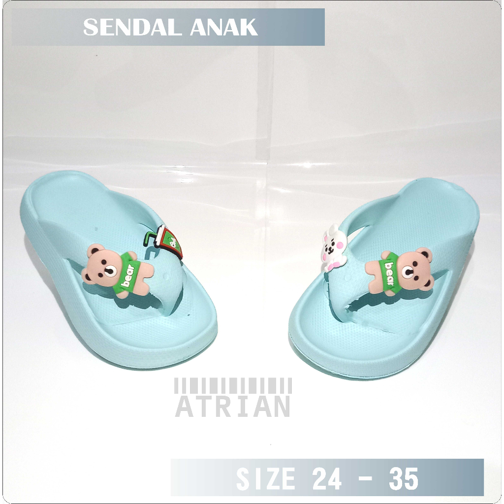 SENDAL JEPIT ANAK PEREMPUAN BERMOTIF / SENDAL ANAK PEREMPUAN MODEL BARU