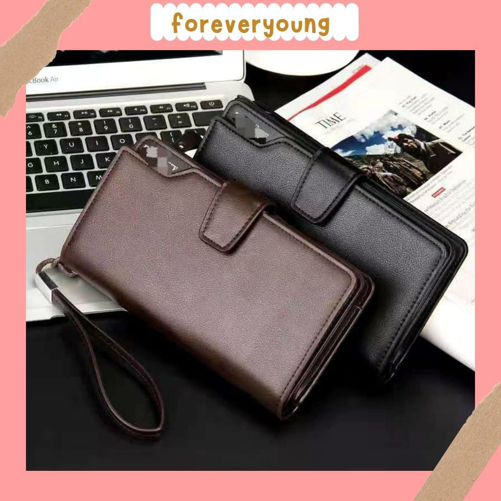 ( FY) COD DOMPET IMPORT DP03 DOMPET PANJANG DOMPET WANITA&amp;PRIA DOMPET KULIT IMPORT MURAH REALPICT