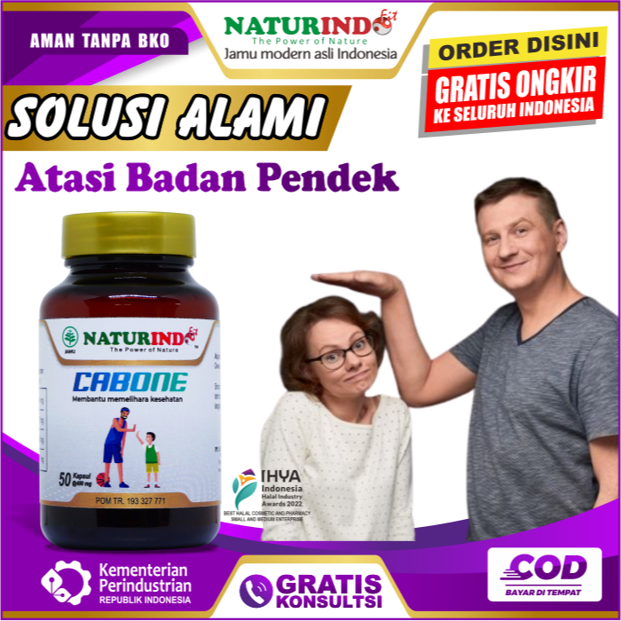 CABONE PENINGGI BADAN OBAT HERBAL PENINGGI BADAN ANAK REMAJA DEWASA HERBAL NATURINDO