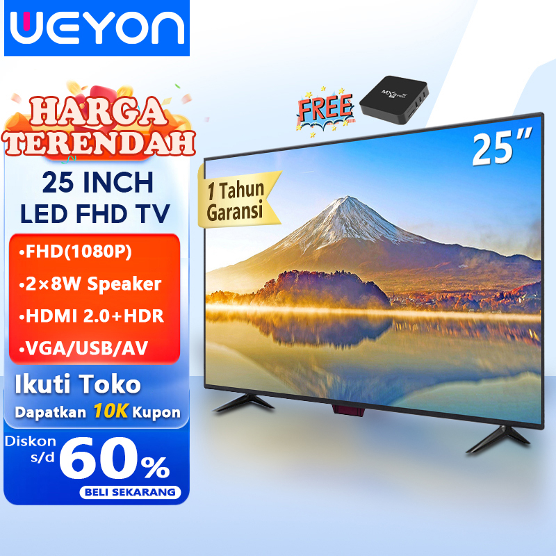 Weyon Sakura TV LED 25 inch Smart TV Televisi With STB(SMART-S25B)