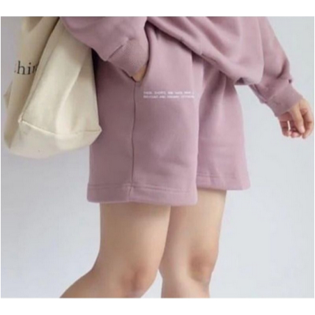 MORRA One Set Wanita Setelan Premium Sweater Celana Pendek