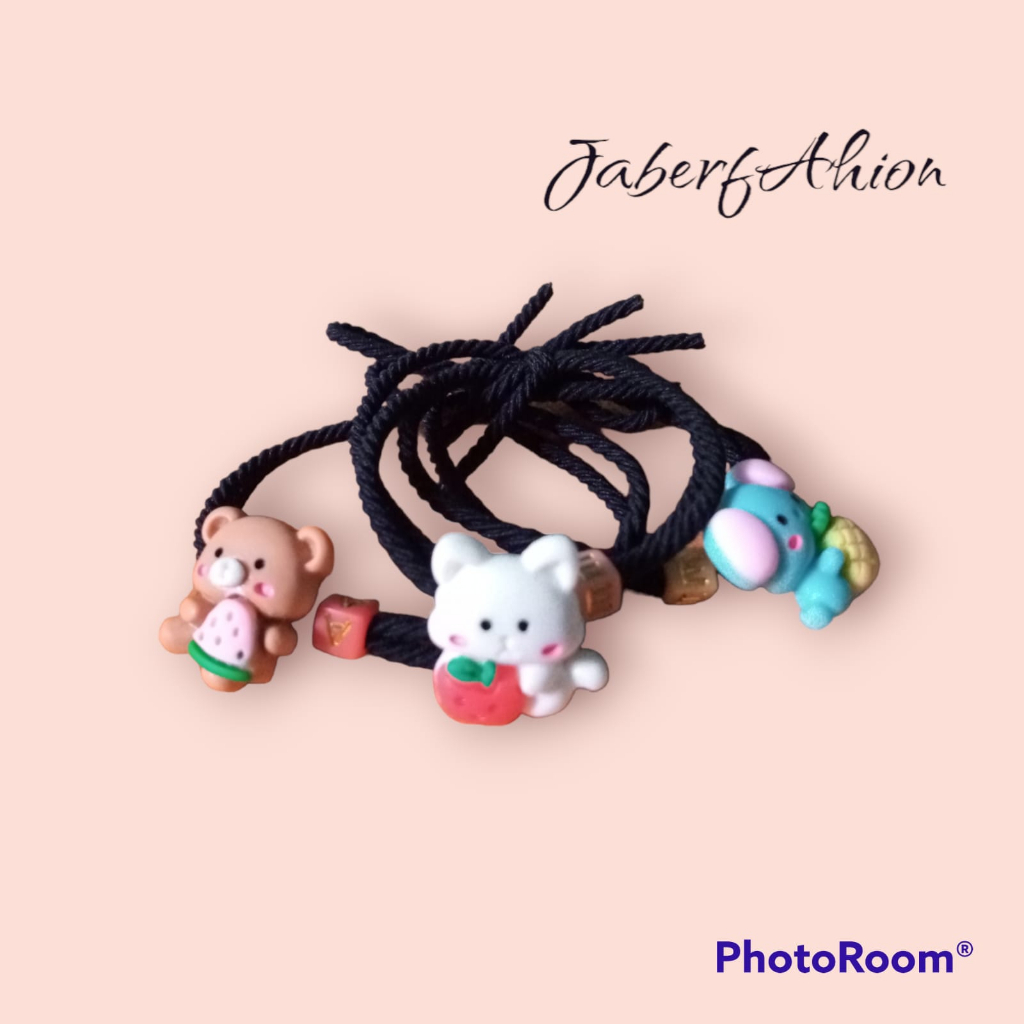 IKAT RAMBUT KOREA Ikat Rambut Juga Bisa Jadi Gelang Unyu-Unyu Cantik Menawan Mewah Dengan Clay Menja