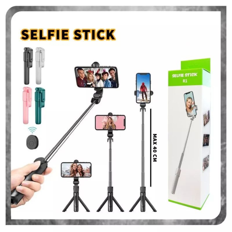Tongsis Tripod 3in1 Remote Selfie Bluetooth R1 - Tongsis Bluetooth