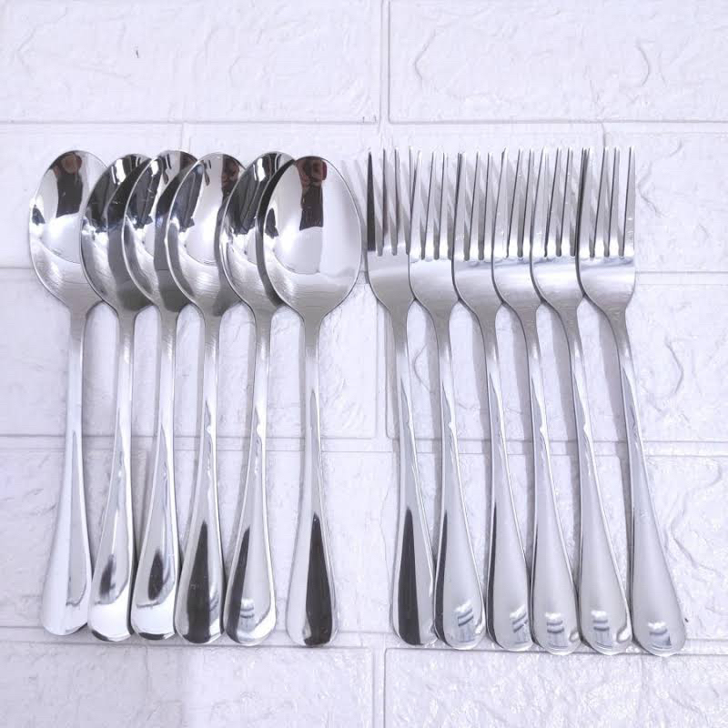 Sendok Stainless Tebal / Sendok Garpu Makan Tebal Stainless