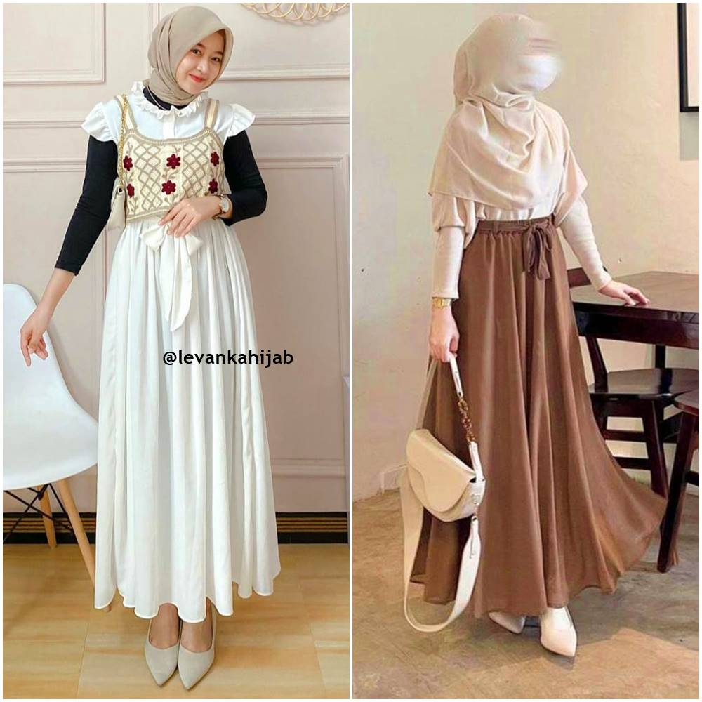 Sherlyn Skirt - Rok Panjang Wanita Payung - Rok Ceruti Baby doll Premium full furing